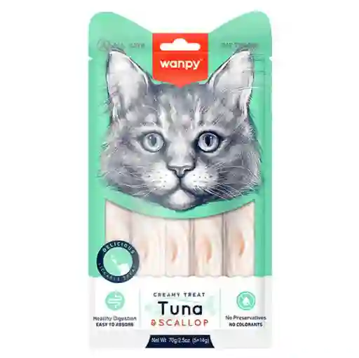 Snack Gato Wanpy Creamy Tuna And Scallop 70gr