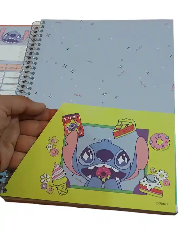 Cuaderno Stitch Artel 150 Hojas 7m Color Here For The Snacks