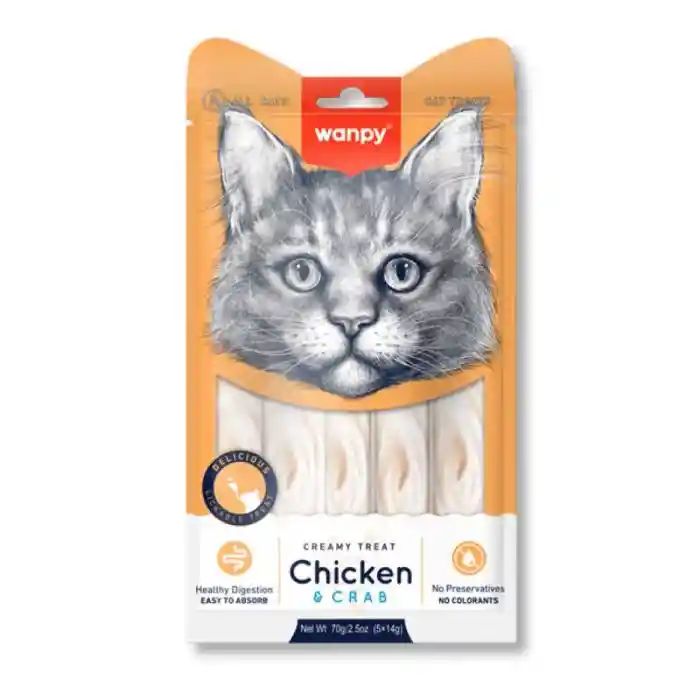 Snack Gato Wanpy Creamy Chicken And Crab 70gr