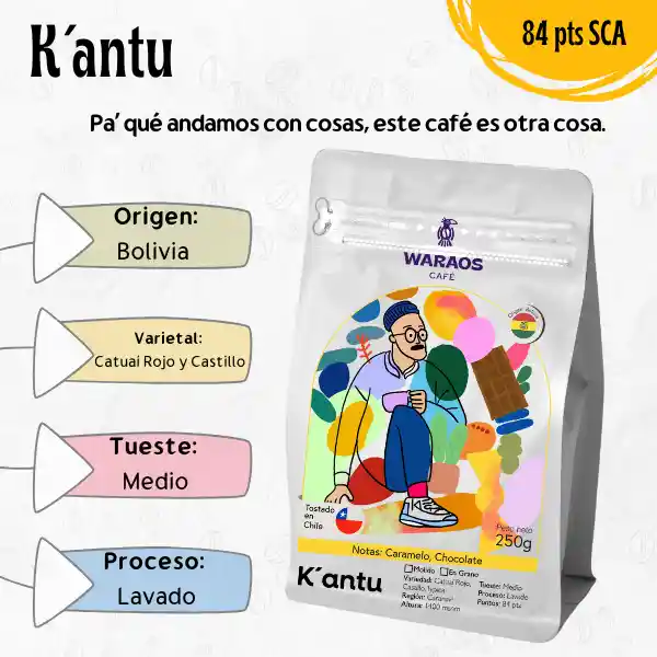 Waraos Café K´antu - 250g - En Grano