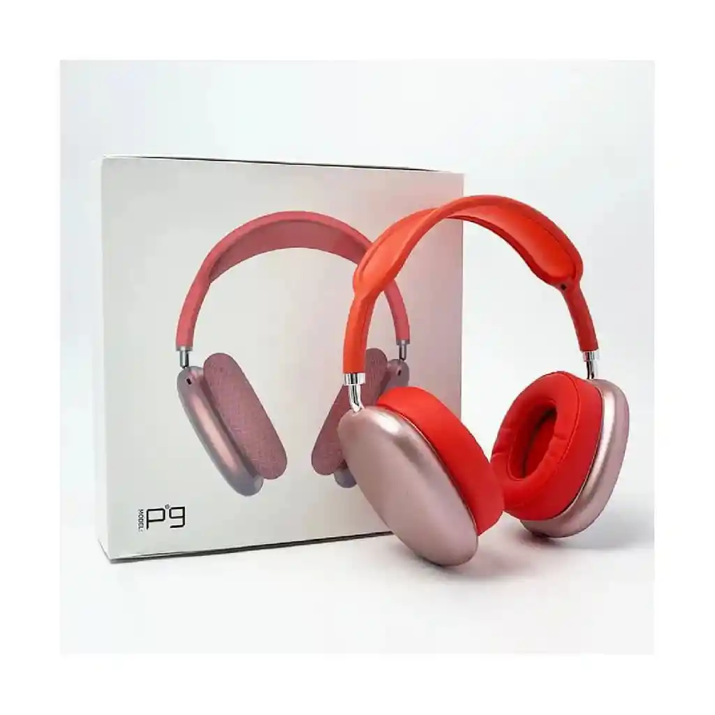 Audífonos P9 Tipo Promax Alternativo Con Bluetooth Rojo