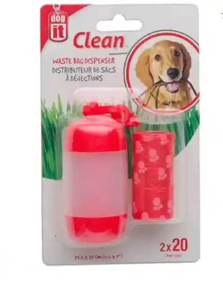 Dispensador Bolsas Fecas Dogit Rojo
