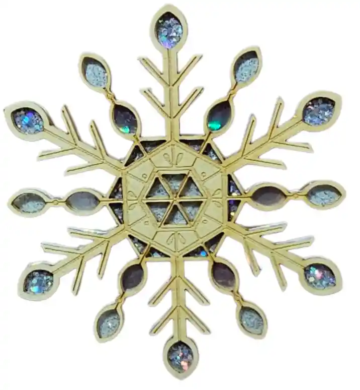 Ek Success Copo De Nieve Ornamento De Madera Adhesivo