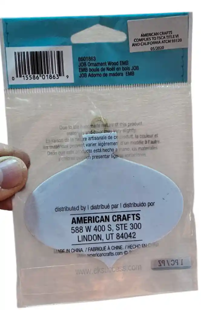 Ek Success Ornamento De Madera Adhesivo