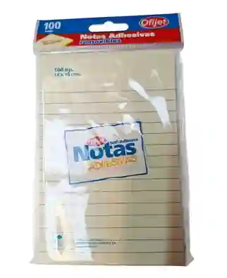 Notas Adhesivas 15x10 Cm 100 Hojas Amarillo Ofijet