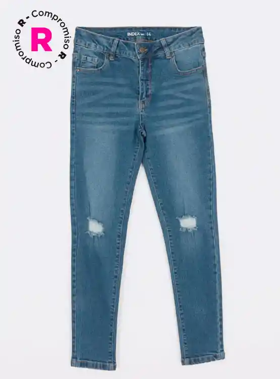 Jeans Cl Rasgado Inx Es Tt Azdem 12.