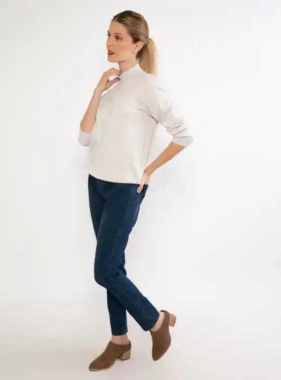 Jeans Reg Push P Azi Ess Tt Azul 50