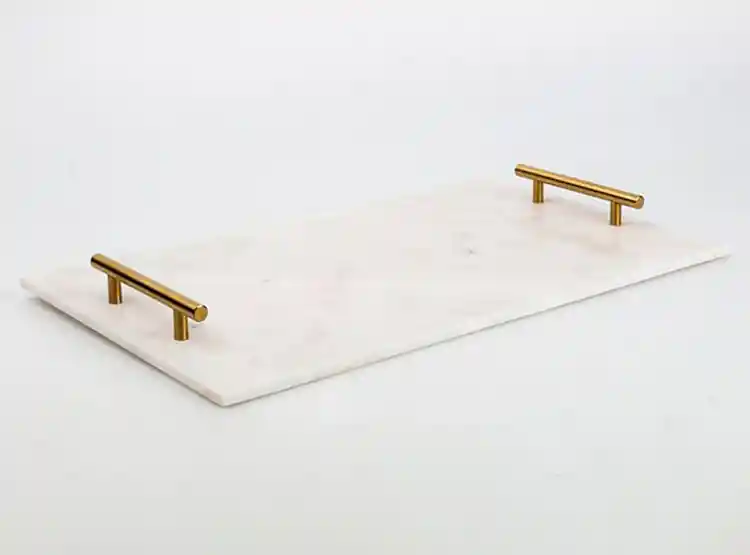 Tabla Rect Marmol 50x30cm Asas Gold