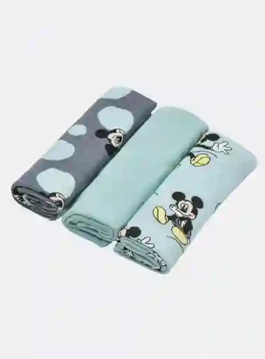 Tutos X 3 Mickey Azul T/u
