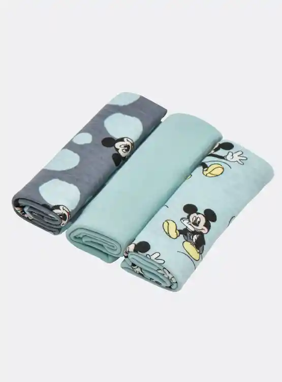Tutos X 3 Mickey Azul T/u