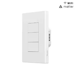 Interruptor Wifi De Pared Sonoff Switchman M5 Blanco 3 Canales Matter