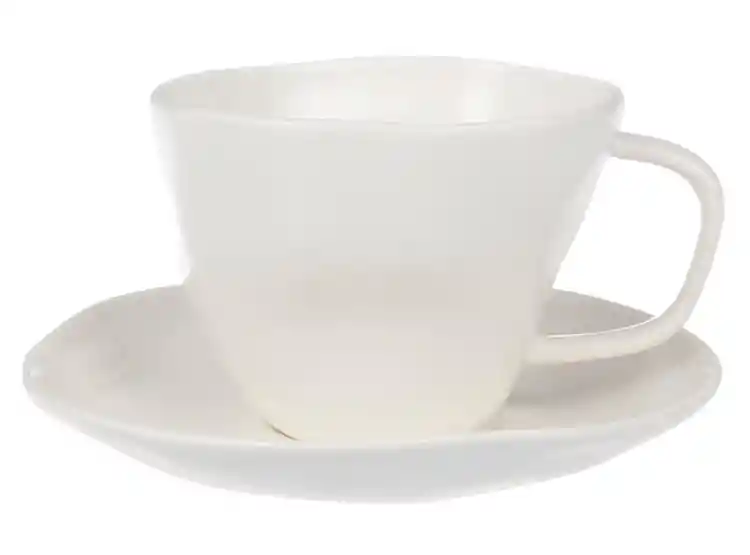 Taza C/plato Te Irreg Blanco Art