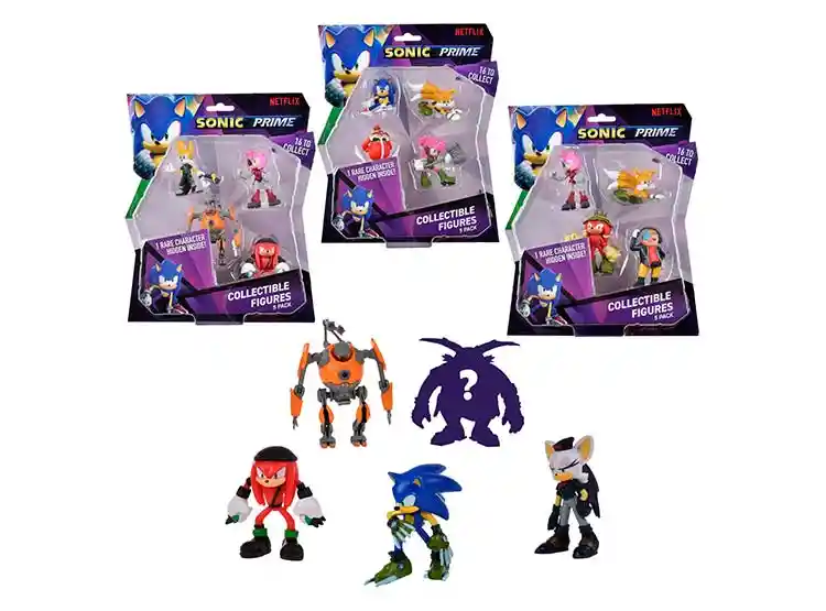 Pack 5 Figuras Sonic De 7 Cms