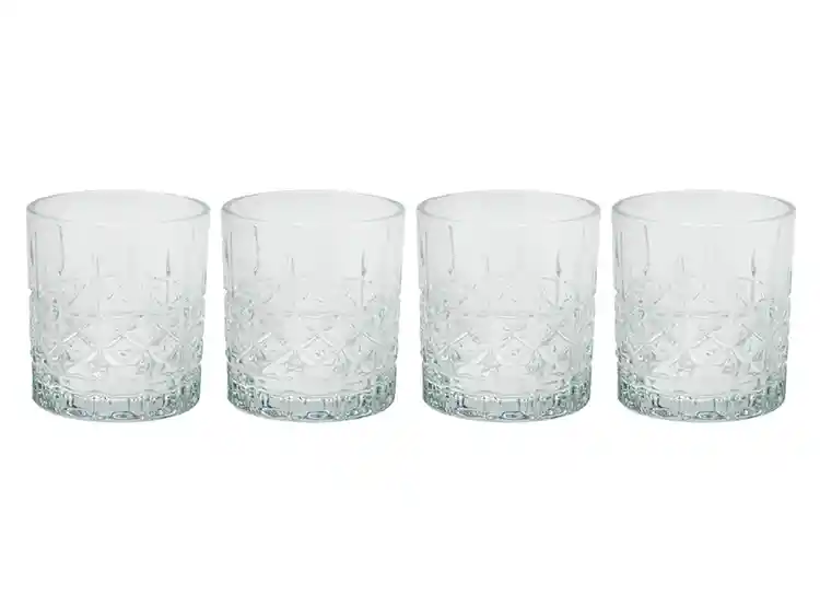 Set4 Vasos Whisky Vtge Glasso