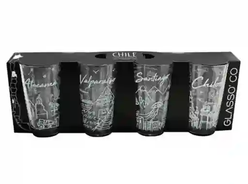 Set4 Vasos Chile Coll. Glasso