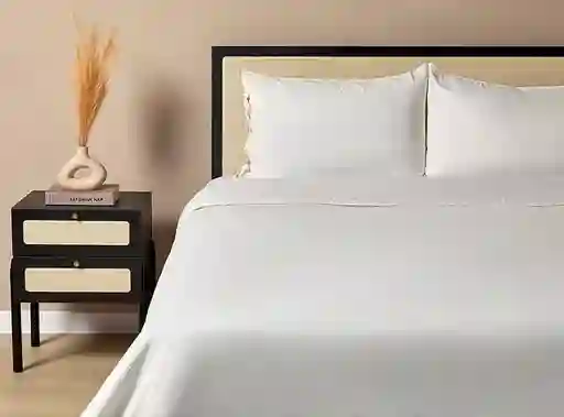 Funda De Plumon Lino Gris Blanco 2pl