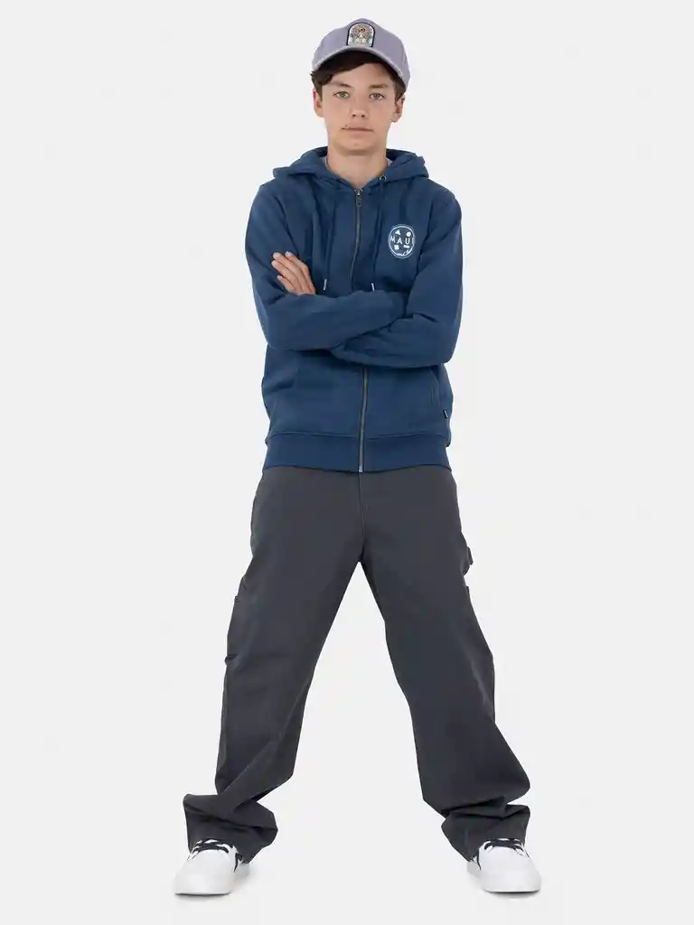 Poleron Fzip 5o465-mv Az Azul Denim 14