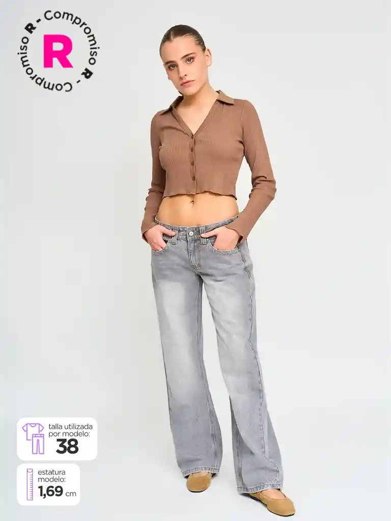 Jeans Moda Celinlow Inx Cor S25 Gris 36