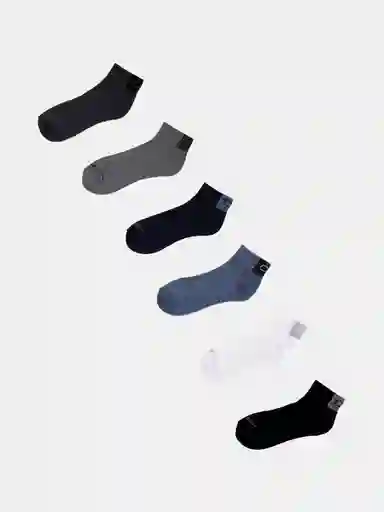 6pk Calcetin Ck Cvm233qt01 Tt Negro T/u