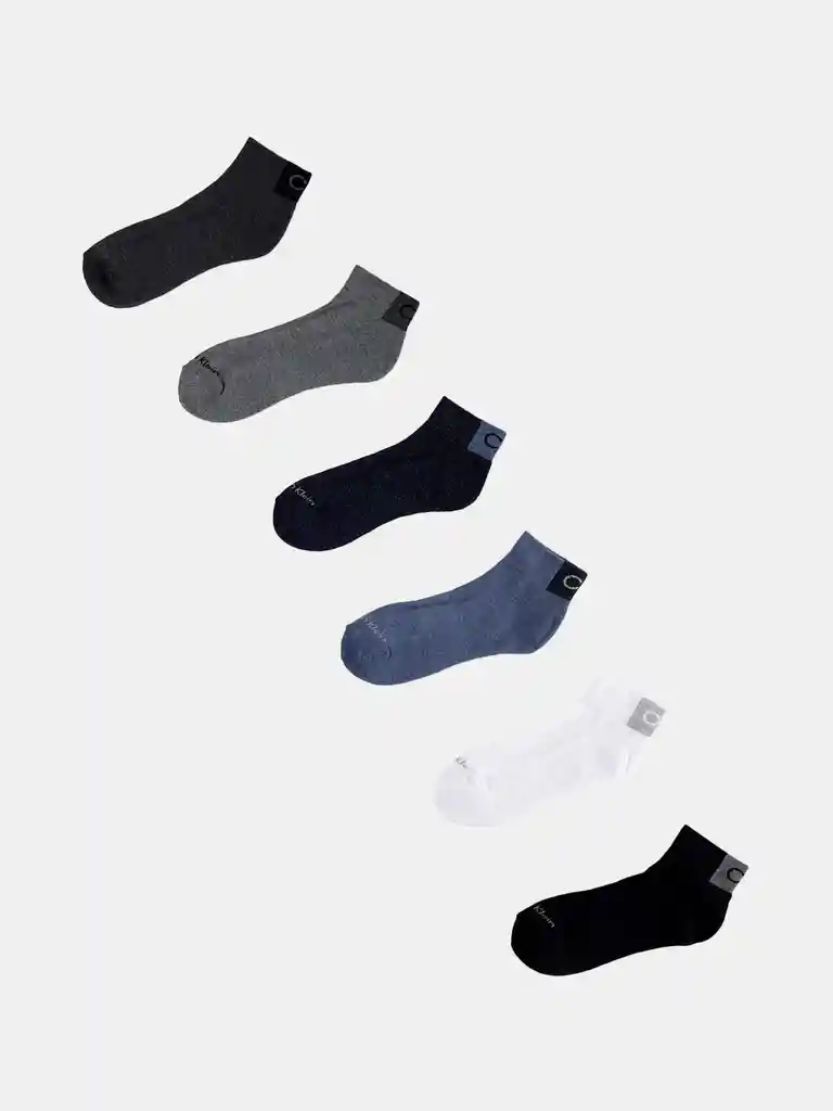 6pk Calcetin Ck Cvm233qt01 Tt Negro T/u