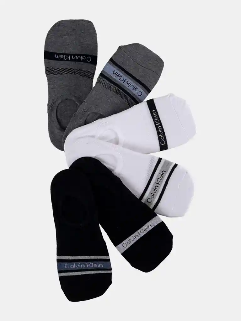 6pk Calcetin Sport Ck Cvm241l Gris 1