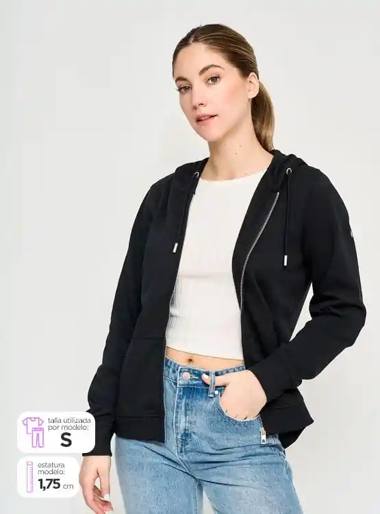 Pole Ml Buzo Inx Ess Tt Negro S