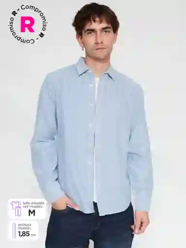 Cam Ml Oxford Aero Ss25 Azul L