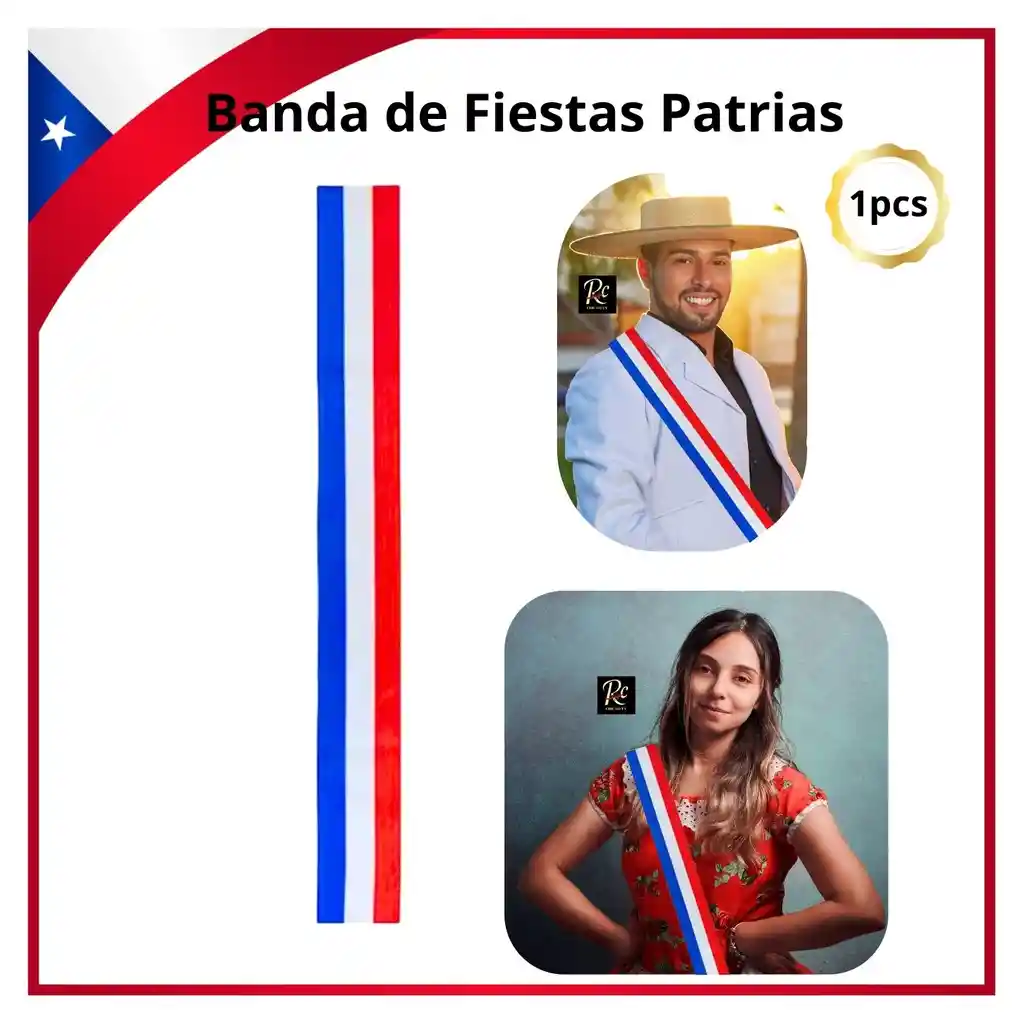 Banda De Fiestas Patrias Regalos Chic: ¡tu Orgullo Nacional, Brilla Con Regalos Chic