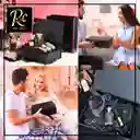 Caja De Regalo Premium Negra 34x25x12cm Con Lazo Y Tapa Magnética - Regalos Chic