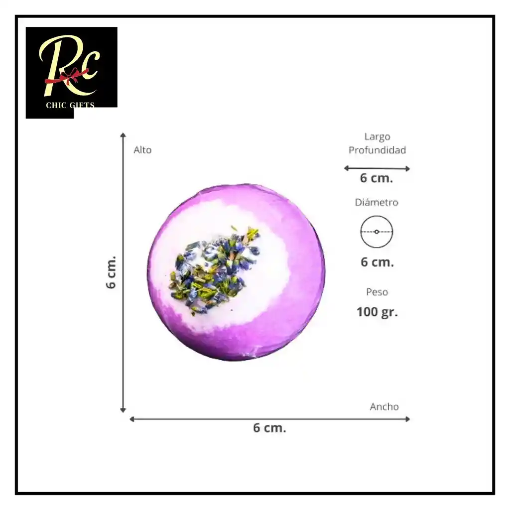 Set 4 Bombas De Baño Con Esencias Naturales Y Flores - Regalos Chic