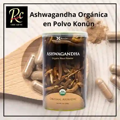 Ashwagandha Orgánica En Polvo Konün - Suplemento Alimenticio Y Adaptógeno Natural