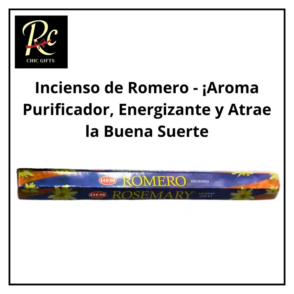 Incienso De Romero - ¡aroma Purificador, Energizante Y Atrae La Buena Suerte, De Regalos Chic!