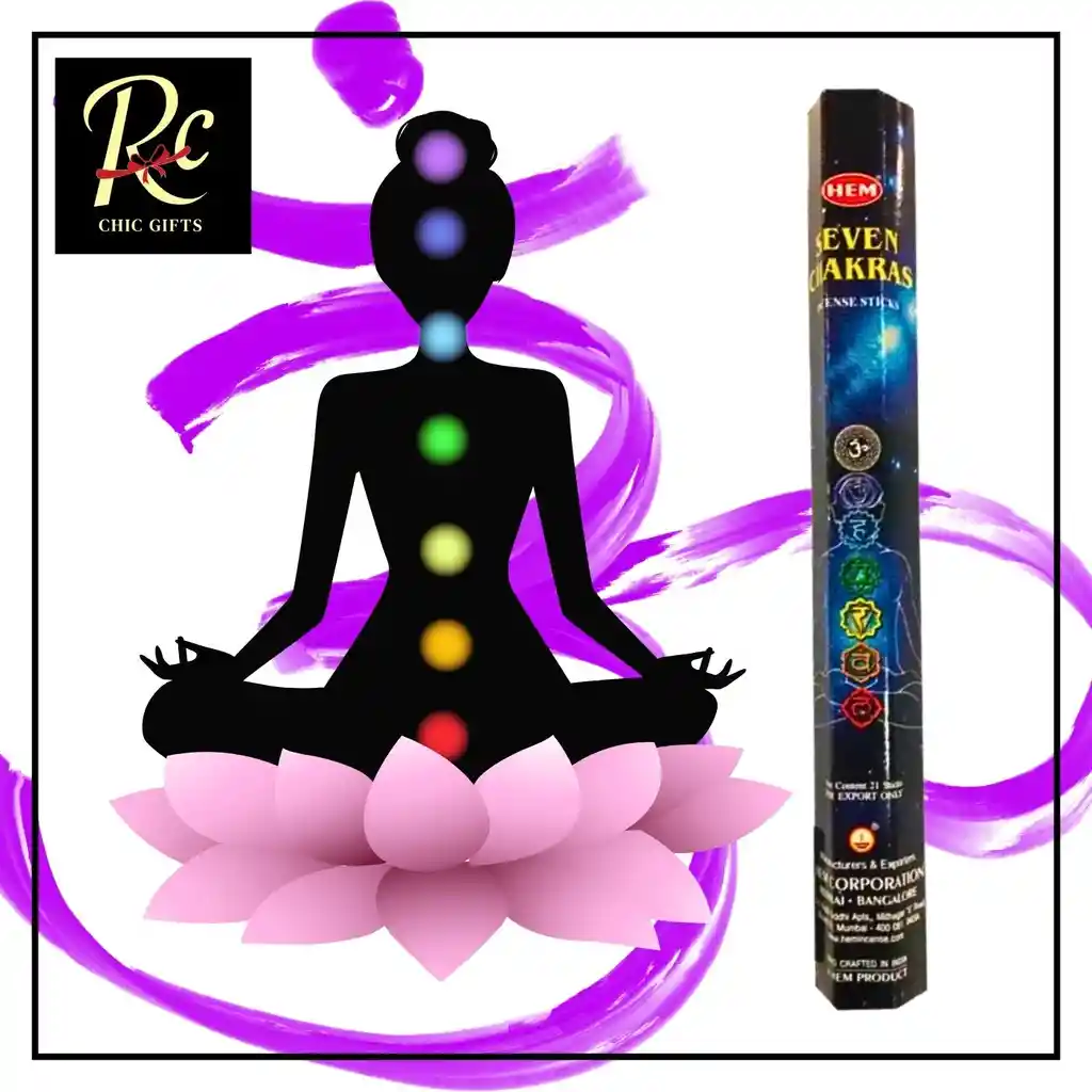 Incienso Siete Chakras - ¡armoniza Tu Energía, Equilibra Mente Y Cuerpo, De Regalos Chic!