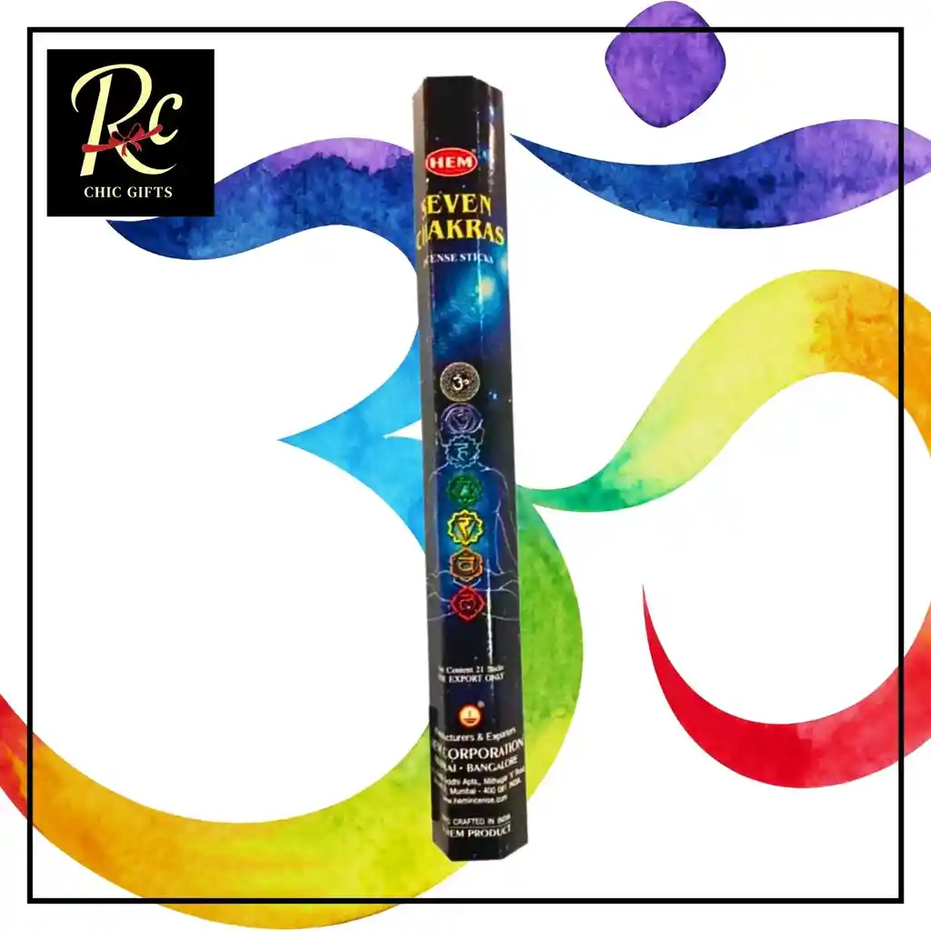 Incienso Siete Chakras - ¡armoniza Tu Energía, Equilibra Mente Y Cuerpo, De Regalos Chic!