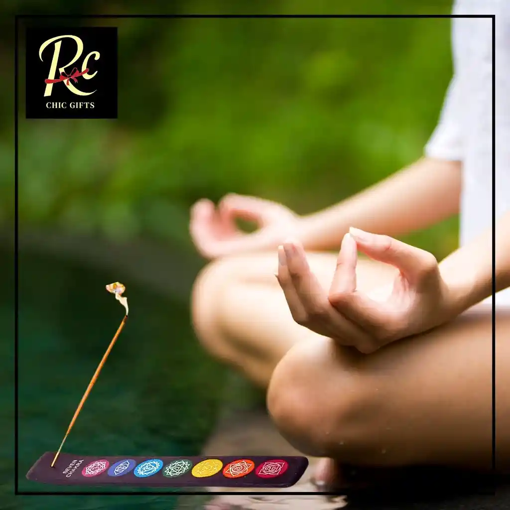 Porta Incienso De Madera Siete Chakras - ¡armoniza Y Decora Con Energía Positiva, De Regalos Chic!