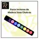Porta Incienso De Madera Siete Chakras - ¡armoniza Y Decora Con Energía Positiva, De Regalos Chic!