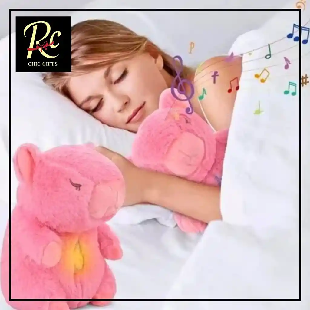 Peluche De Capibara Con Luz Y Sonido - ¡dulces Sueños Y Relajación Para Ti Y Tu Bebé, De Regalos Chic!
