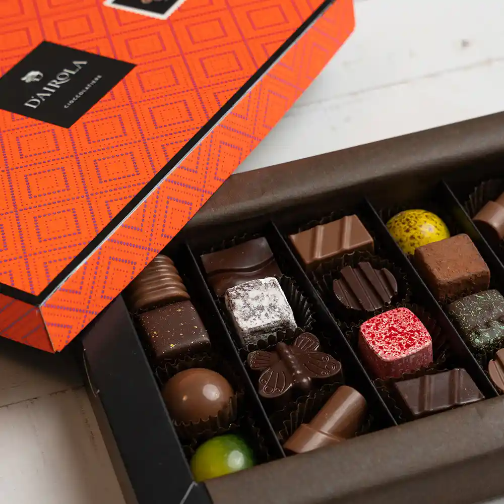 Caja 20 Bombones Tapa Naranja