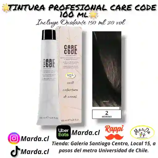 2 Moreno Tintura Care Code 100 Ml + Agua Oxigenada 20 V 150 Ml