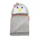 Manta Con Capucha Bebé Gris Pumucki