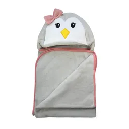 Manta Con Capucha Bebé Gris Pumucki