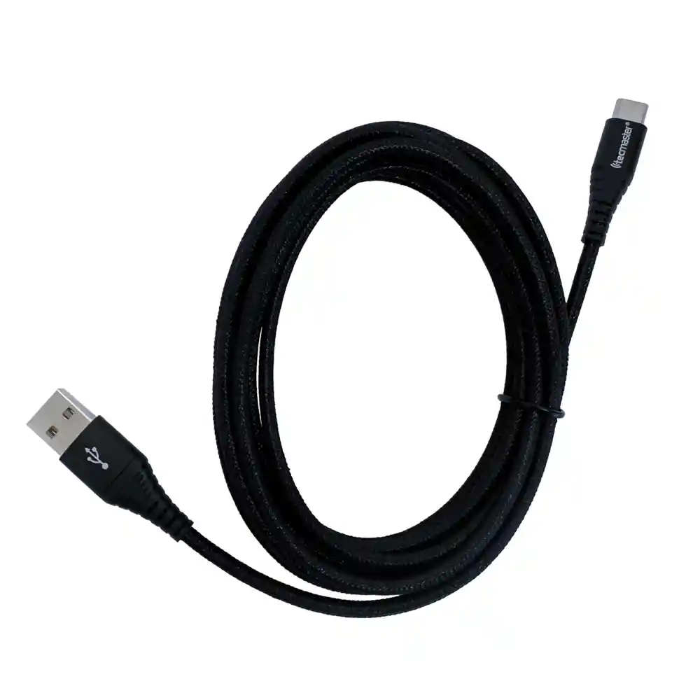 Tecmaster Cable Tipo-c A Usb-a Qc 3.0 De 2.5 Mt, Negro
