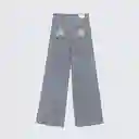 Pantalón Corte Lateral Estrella Gris 32 Mujer Raindoor