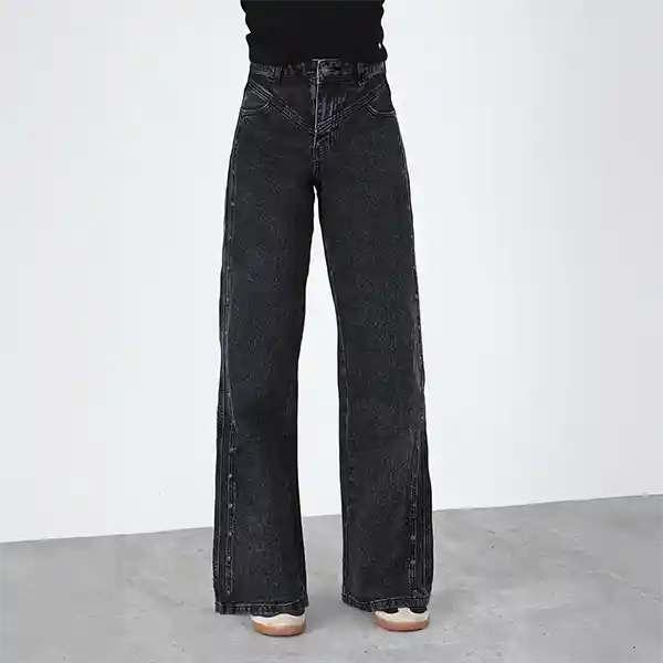 Pantalón Cortes Negro 40 Mujer Raindoor