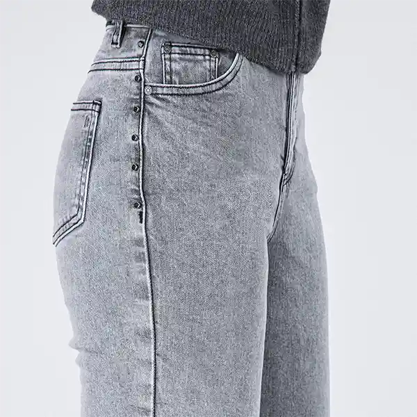 Pantalón Mom Andorra Gris 36 Mujer Raindoor