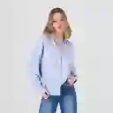 Blusa Algodón Azul L Mujer Raindoor