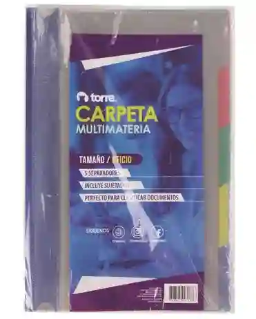 Carpeta Multimateria Oficio 5 Separadores Torre