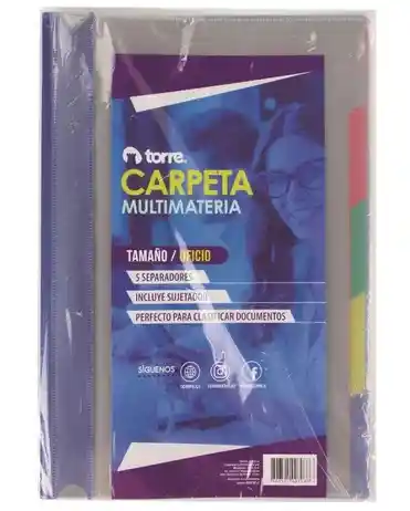 Carpeta Multimateria Oficio 5 Separadores Torre