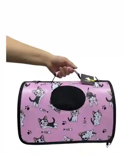 Wonder Dog - Bolso Transportador M Para Gatos Rosado (40x21x27 Cm) Pt005-m