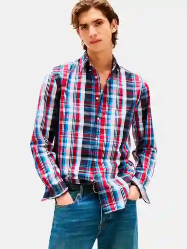 Camisa Ml Th Mw0mw39162 V26 Rojo M